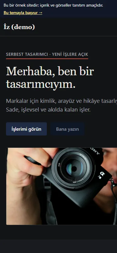 İz mobil görünümü